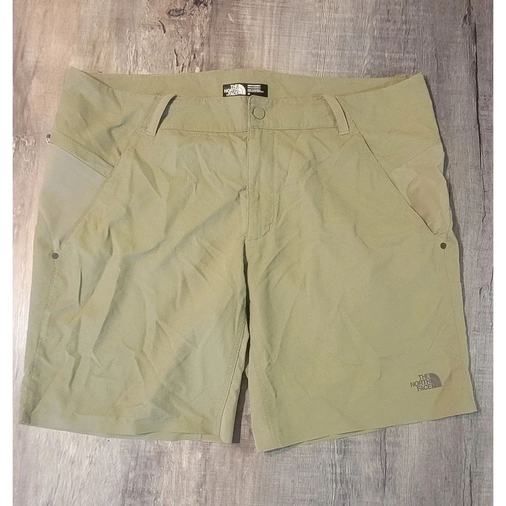 The North Face Mens Kilowatt Hiking Shorts Green Honeycomb Texture Size 38 CH4A